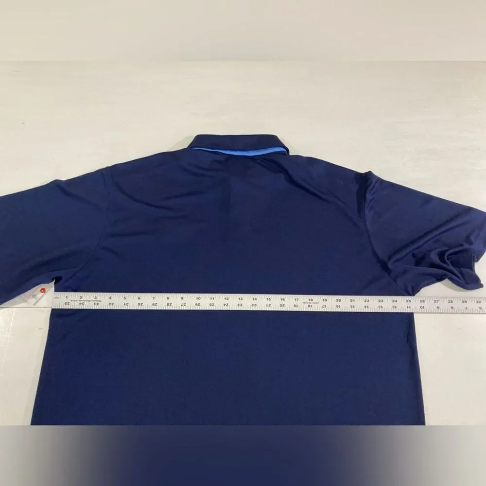 Carolina Tar Heels Shirt Men’s XL Navy Blue Champion Polo Short Sleeve Casual - Picture 8 of 10
